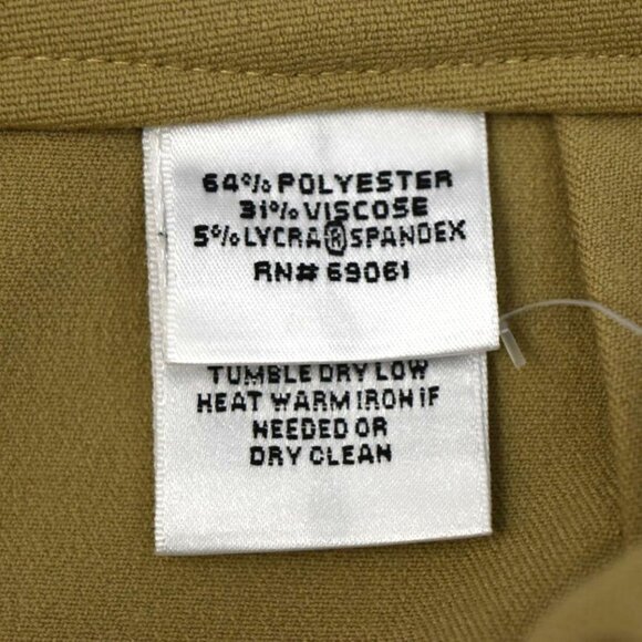 Talbots Petites Stretch Pants Womens Size 14 Beige Tan Made In USA - Picture 6 of 8